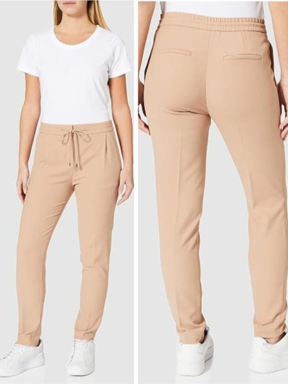 HUGO Hugo Boss Hermias Tapered Leg Trousers Size 6 Light / Pastel Brown